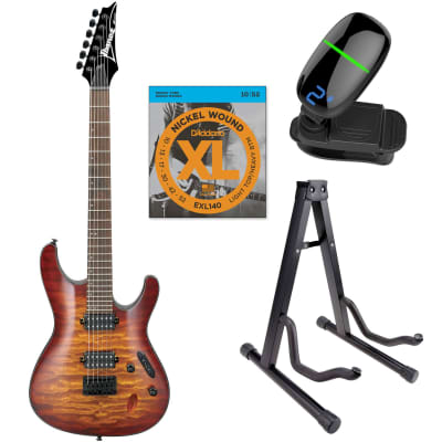 Ibanez S621QMDEB S Standard 6-str Electric Guitar  - Dragon Eye w/Strings, Front Row Tuner & Stand image 1