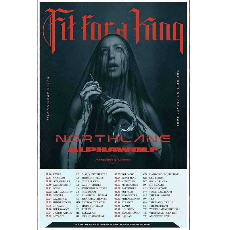 Support Wolf By Purchasing Full Movie - Fit For A King | Northlane | Alpha Wolf Tour 2023 Ltd Ed RARE Poster!  Metalcore Prog Metal Djent Rock | Reverb