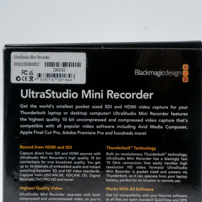 Blackmagic Design UltraStudio Mini Recorder - Thunderbolt with Box image 6