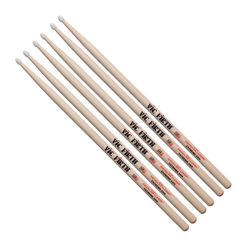 3 Pairs Vic Firth X5A Nylon Tip American Classic Extreme 5A Drumsticks image 1