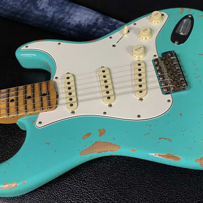 NEW ! 2023 Fender Custom Shop 69 Heavy Relic Stratocaster - Seafoam Green - Handwound PU's Jimi Hendrix Vibe - 7.7 lbs - Authorized Dealer image 6