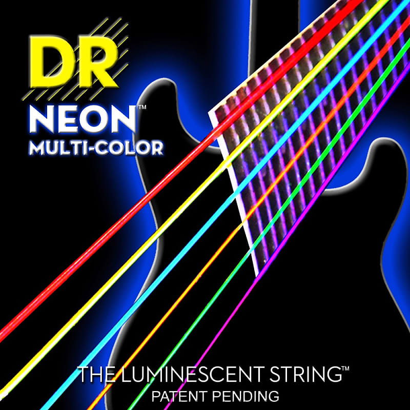 DR Strings Hi-Def Neon Multi-Color Colored Electric Guitar Strings: Heavy 11-50 image 1