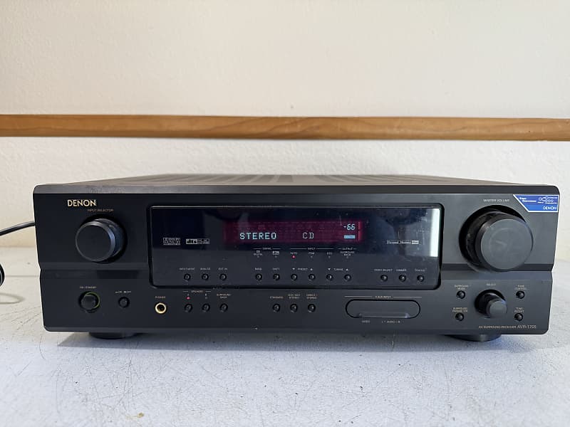Denon AVR-1705 Receiver HiFi Stereo 6.1 Channel Home Theater Radio Vintage AVR  			