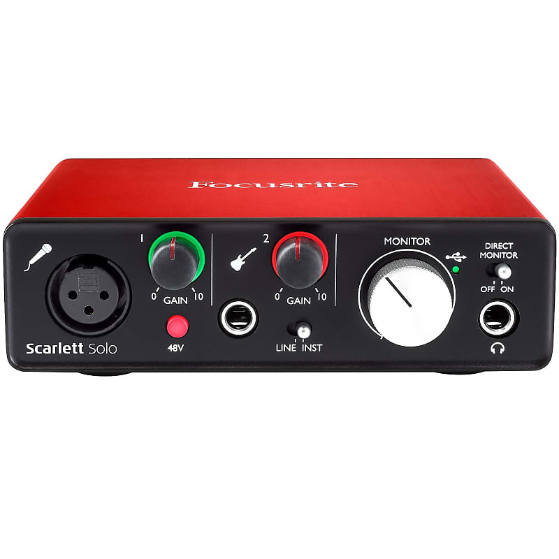 Focusrite SCARLETT SOLO USB Audio Recording Interface + KRK RP5G3