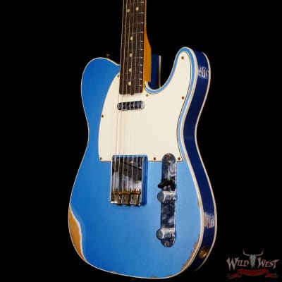 Fender Custom Shop 1962 Telecaster Custom Rosewood Slab Board Hand-Wound Pickups Relic Lake Placid Blue image 2