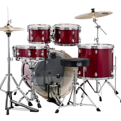 Venus 5 Piece Fusion Complete Setup Crimson Red Sparkle image 3
