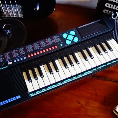 Vintage Casio PT-380  keyboard with ROM-Pack & key lighting