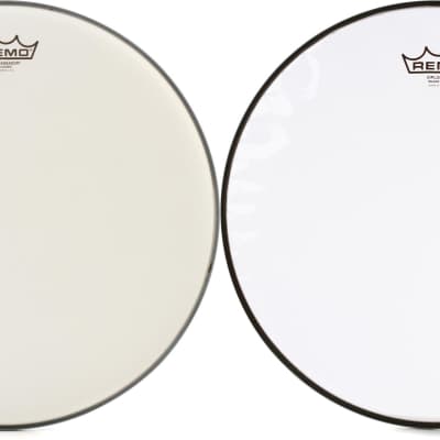 Remo Ambassador Coated Drumhead - 16 inch  Bundle with Remo Diplomat Hazy Snare-side Drumhead - 14 inch image 1