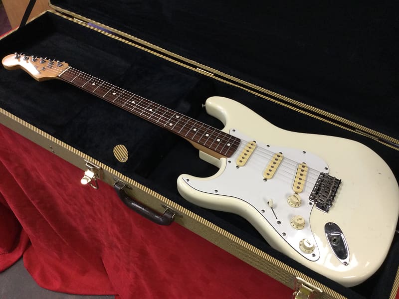 Fender Stratocaster Left Handed Olympic White Electric Guitar Japan MIJ Lefty Bild 1
