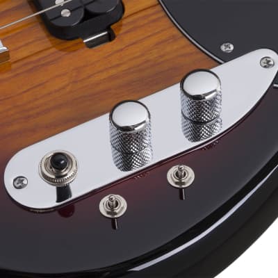 Schecter 2491 4-String Bass Guitar, 3 Tone Sunburst, CV-4 image 14