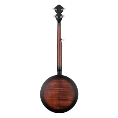 Ortega Guitars OBJ300-WB Americana 5-String Flamed Mah Resonator Banjo - B-Stock image 8