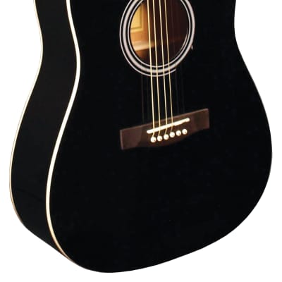Indiana S-SCOUT-BK Dreadnought Spruce Top 6-String Acoustic Guitar - Black for sale