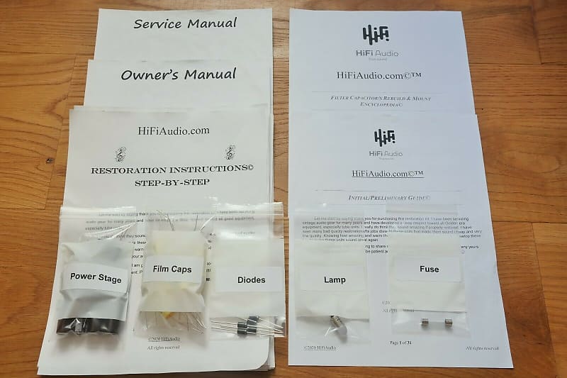 Harman Kardon A260 restoration kit filter capacitor repair rebuild fix  			