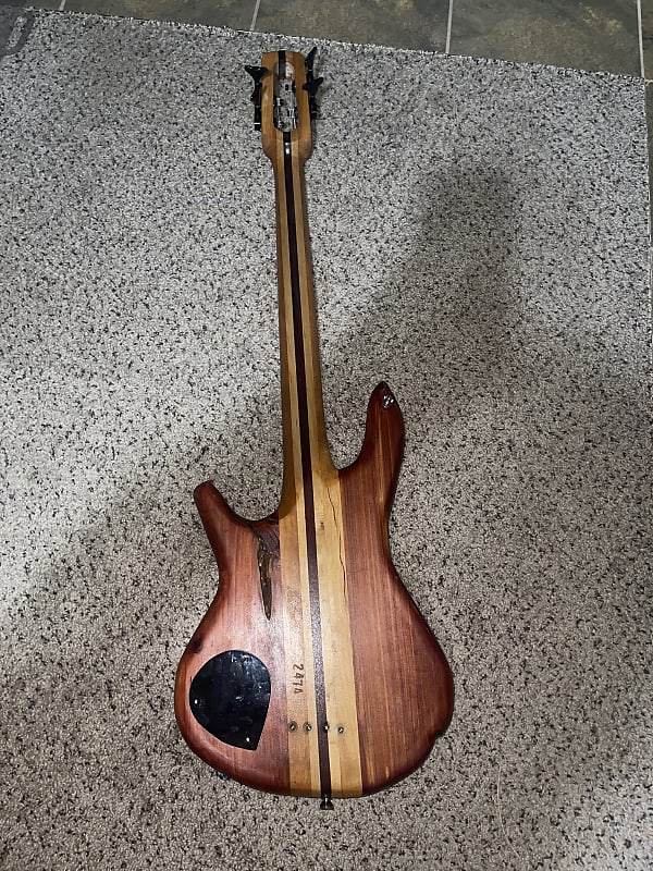 Wishbass Custom 4 string bass 2474 Early 2000s - Raw Wood Light Finish
