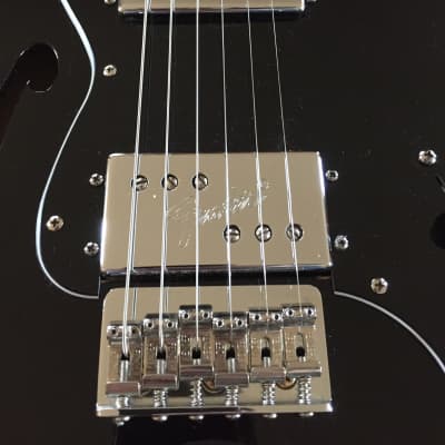 Warmoth Thinline Telecaster, Fender Wide-Range Humbuckers, Short Gibson Scale Neck, Black Headstock image 6