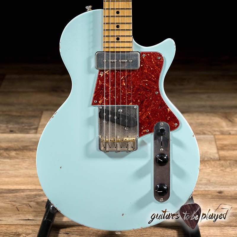 アイドル locofrank Fano SP6 Oltre Maple Neck Lollar P-90 & Vintage T Guitar w