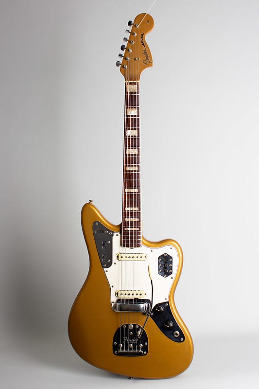 Fender  Jaguar Solid Body Electric Guitar (1966), ser. #183558, original black tolex hard shell case. image 1