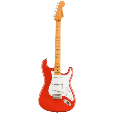 Squier Classic Vibe '50S Stratocaster Maple Fingerboard Electric Guitar Fiesta Red image 5