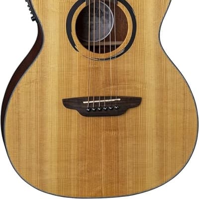 Luna Guitars 6 String Wabi Sabi Folk Solid Top Acoustic/Electric Guitar, Satin Natural, Right, E image 2