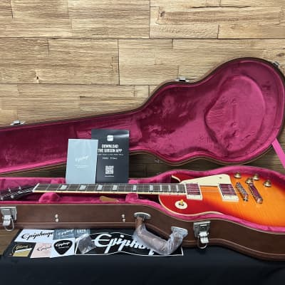 Epiphone 1959 Les Paul Standard Limited Edition guitar - Aged Dark Cherry Burst. 9lbs 1oz. W/hard case. Mint!!! image 21