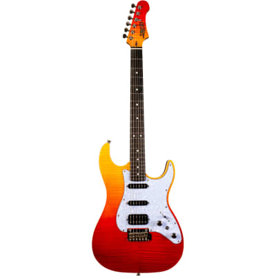 JET Guitars 600 Series JS-600 Transparent Red Electric Guitar image 1