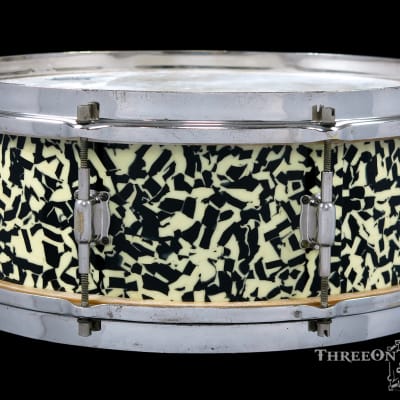1930s Leedy Black Onyx Professional Model 'Separate Tension' Snare Drum :  5 x 14 image 4