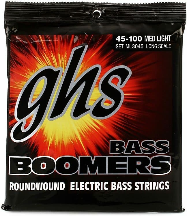 GHS Bass Boomers - 4-String Bass Guitar Strings - Long Scale - Medium Light - 45-100 image 1