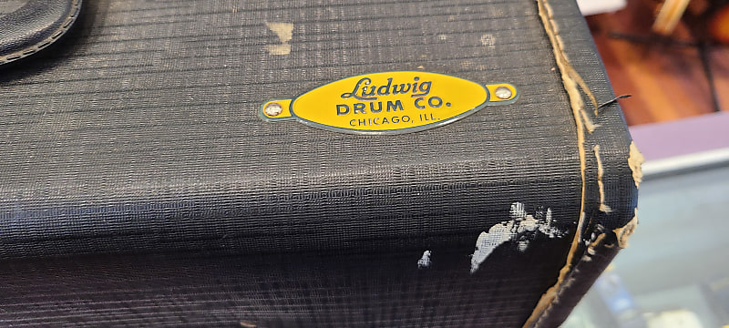 Ludwig Vintage Snare Drum Case, Fred F Kiemle snare drum stand and 2B Ludwig Sticks 1960s image 1