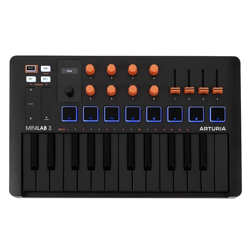 Beat Maker Arturia: MiniLab MKII 25 Key Controller - Orange