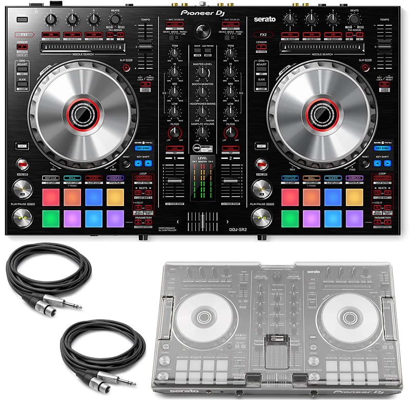 Pioneer DJ DDJ-SR2 Portable 2-Channel Controller for Serato DJ w/ Mixware  Decksaver u0026 Cables