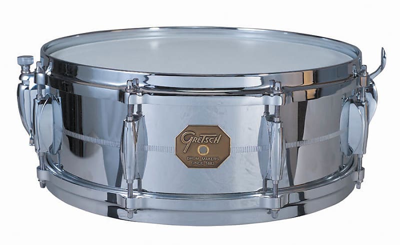 Gretsch 14x5 USA Custom Hammered Chrome Over Brass Snare Drum (G4160HB)