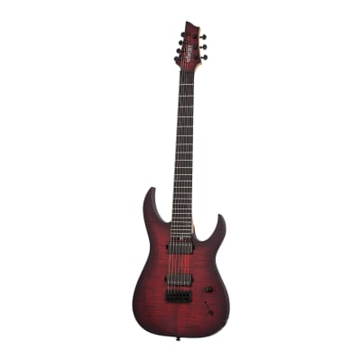 Schecter Sunset-7 Extreme 7-String Electric Guitar (Right-Handed, Scarlet Burst) for sale
