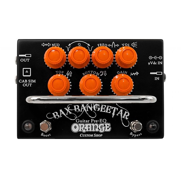 Orange Amplifiers Bax Bangeetar Pre-EQ Guitar Effects Pedal - Black image 1