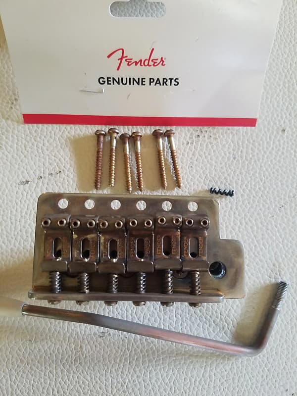 Genuine Fender Stratocaster Tremolo/Bridge Aged Relic Reverb