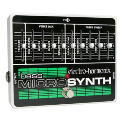 Electro-Harmonix Bass Micro Synth 55mA Analog Pedal with Adjustable Synth and 4 Voice Mixer for sale