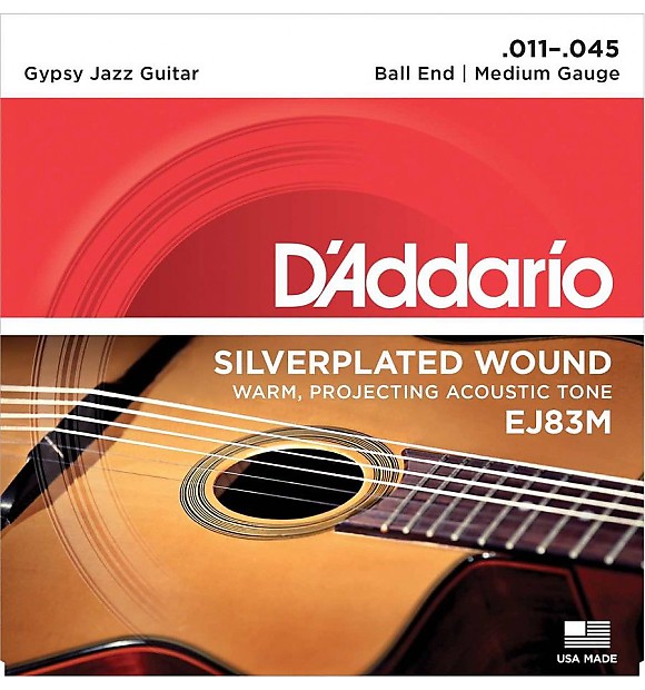D'Addario EJ83M Gypsy Jazz Acoustic Guitar Strings Ball End Medium 11-35 image 1