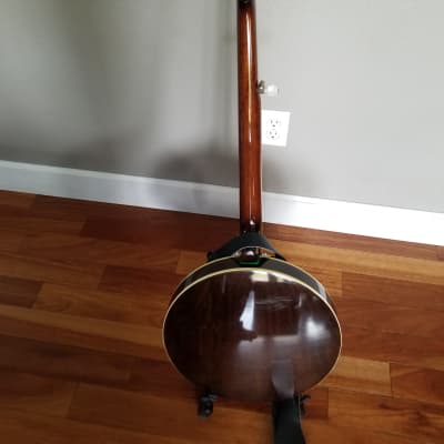 Vintage Saga 5-String Resonator Banjo with New Hardshell Case, Levy's Leather Strap + Extras image 11