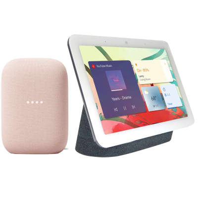 Google Nest Audio Smart Speaker (Sand) + Google Nest Hub 2nd