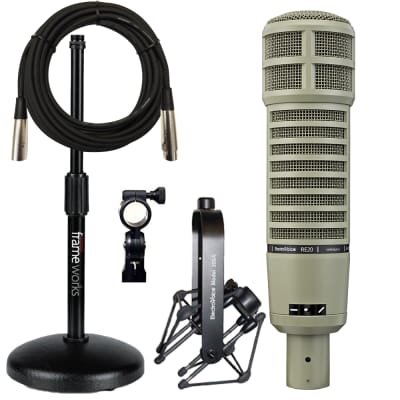 Electro-Voice RE20 Large-Diaphragm Dynamic Microphone BONUS PAK
