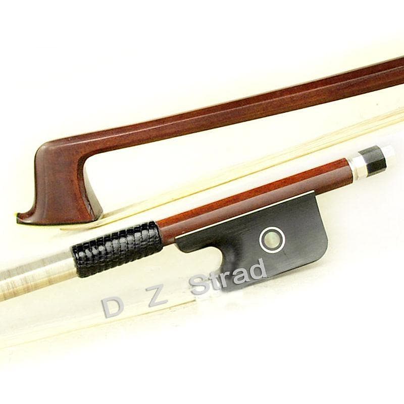 D Z Strad Double Bass Bow - Brazilwood Bow with Ebony Parisian Eye Frog (French Style) image 1