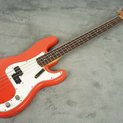 1966 Fender Precision Bass Original Fiesta Red + OHSC image 2