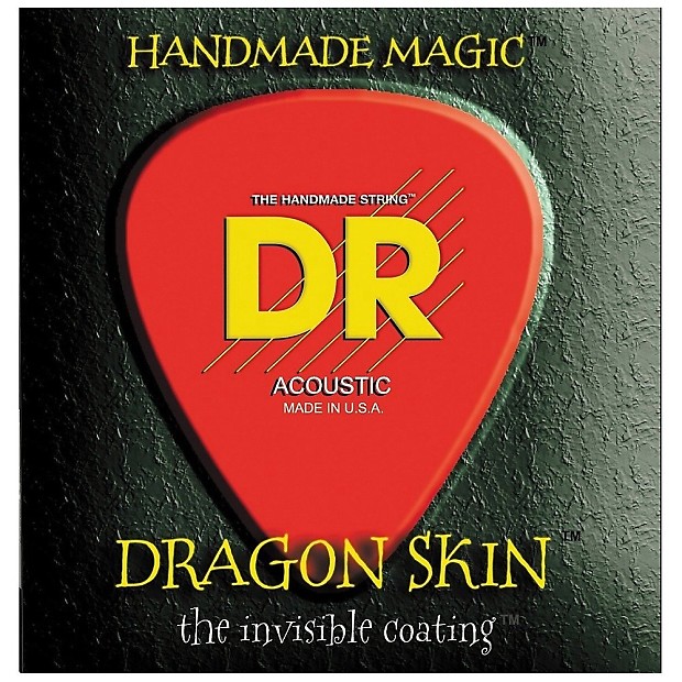 DR DSA-10 Dragon-Skin Phosphor Bronze Coated Acoustic Strings - Light (10-48) image 1