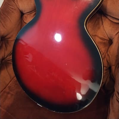 MIJ Hollow Body Electric Guitar - Red Burst image 4
