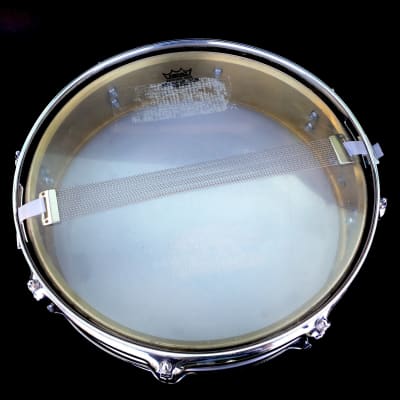 Vintage 1980's 1990's Pearl 13"X3" Solid BRASS Shell Piccolo Snare Drum As-Is Parts Repair image 6