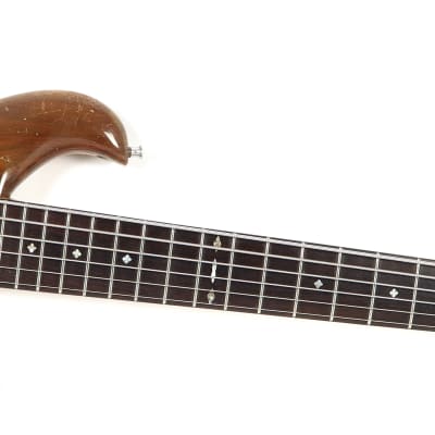 Vintage Abe Rivera Custom 6-String Electric Bass Guitar w/ Gig Bag image 3
