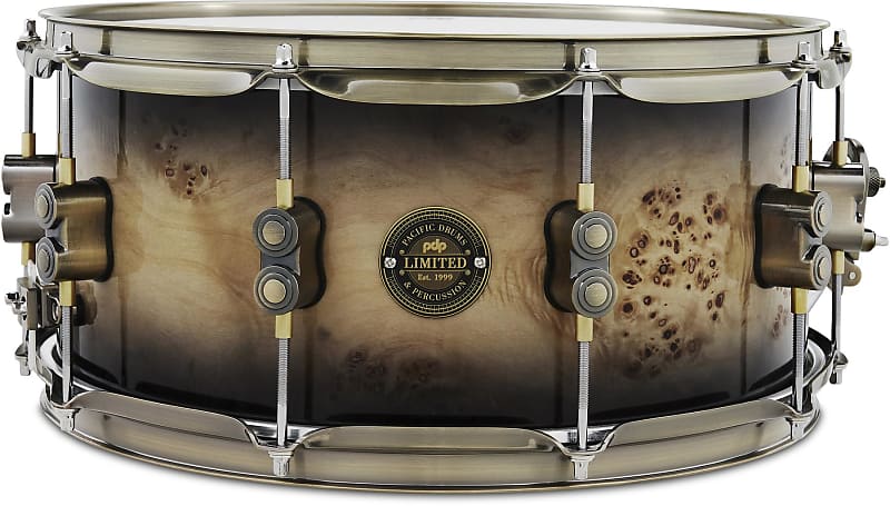 PDP Limited Mapa Burl Snare Drum - 5.5-inch x 14-inch  Mapa Burl to Black Burst Lacquer image 1