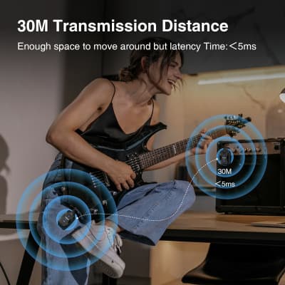 LEKATO 2.4GHz 18 Channels Wireless Guitar Transmitter Receiver Audio System image 5