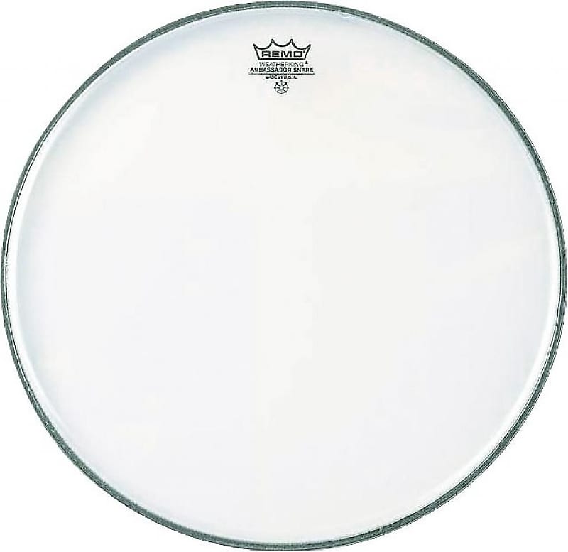 Remo 14 Inch Hazy Ambassador Medium Snare Side Drum Head UPC 757242146446 image 1