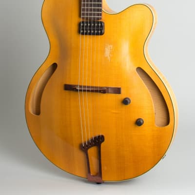 Ken Parker  Custom Arch Top Semi-Hollow Body Electric Guitar (1991), original black tolex hard shell case. image 3