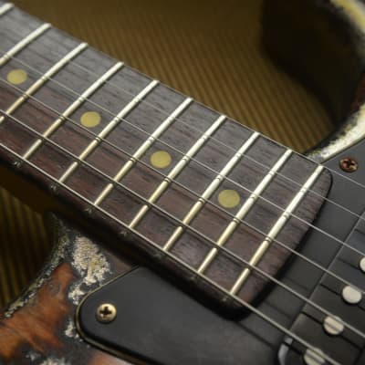 Fender Stratocaster Heavy Relic Nitro Silver Sparkle O Black HSS Custom image 11